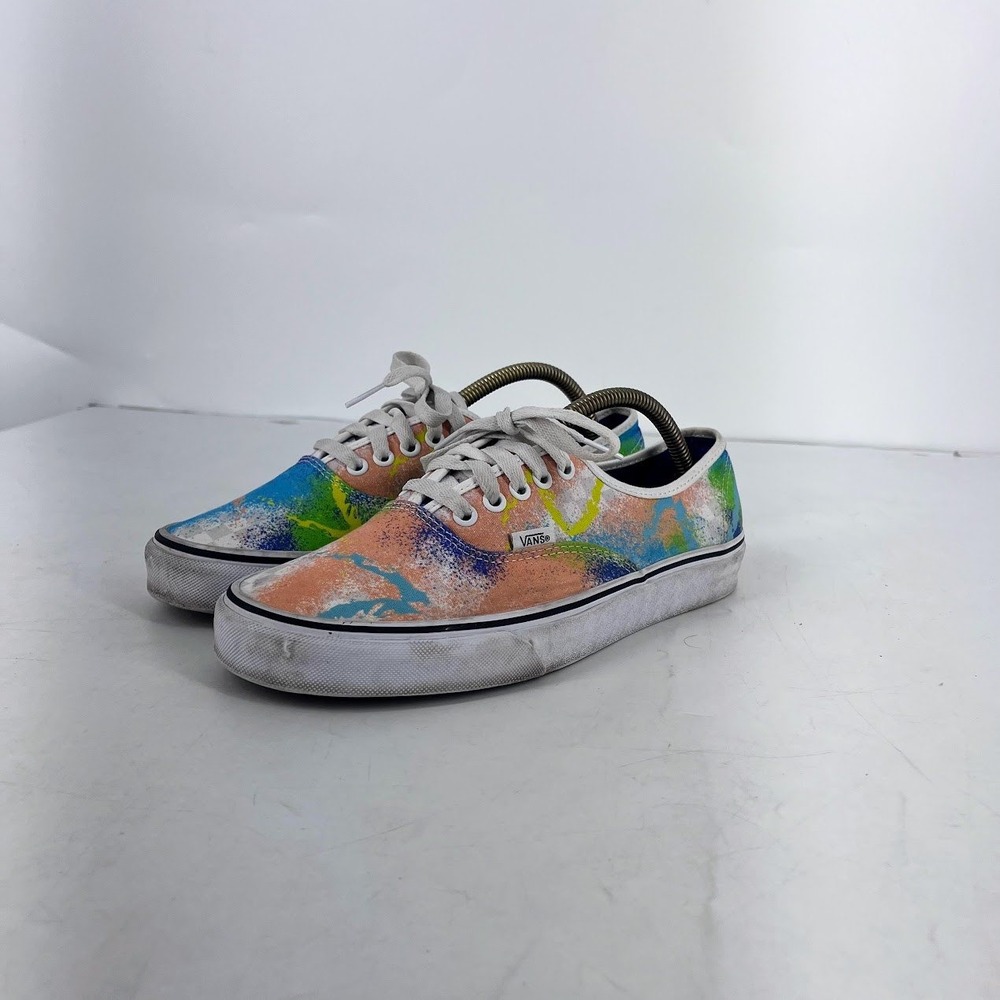 Vans Retro Mart Paint Splatter Lace Watercolor 507698 Canvas Sneakers M8.5/W10‎